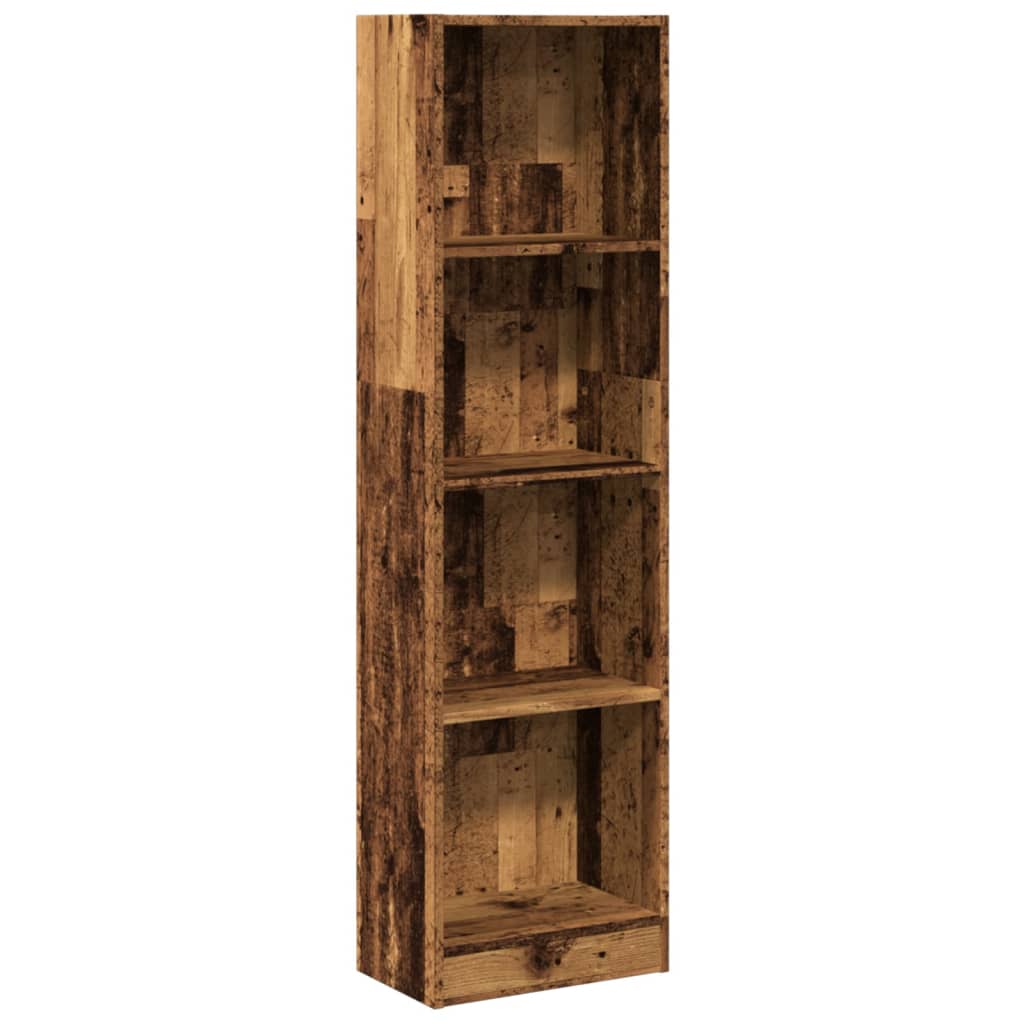 Bookshelf old wood look 40x24x143 cm wood material