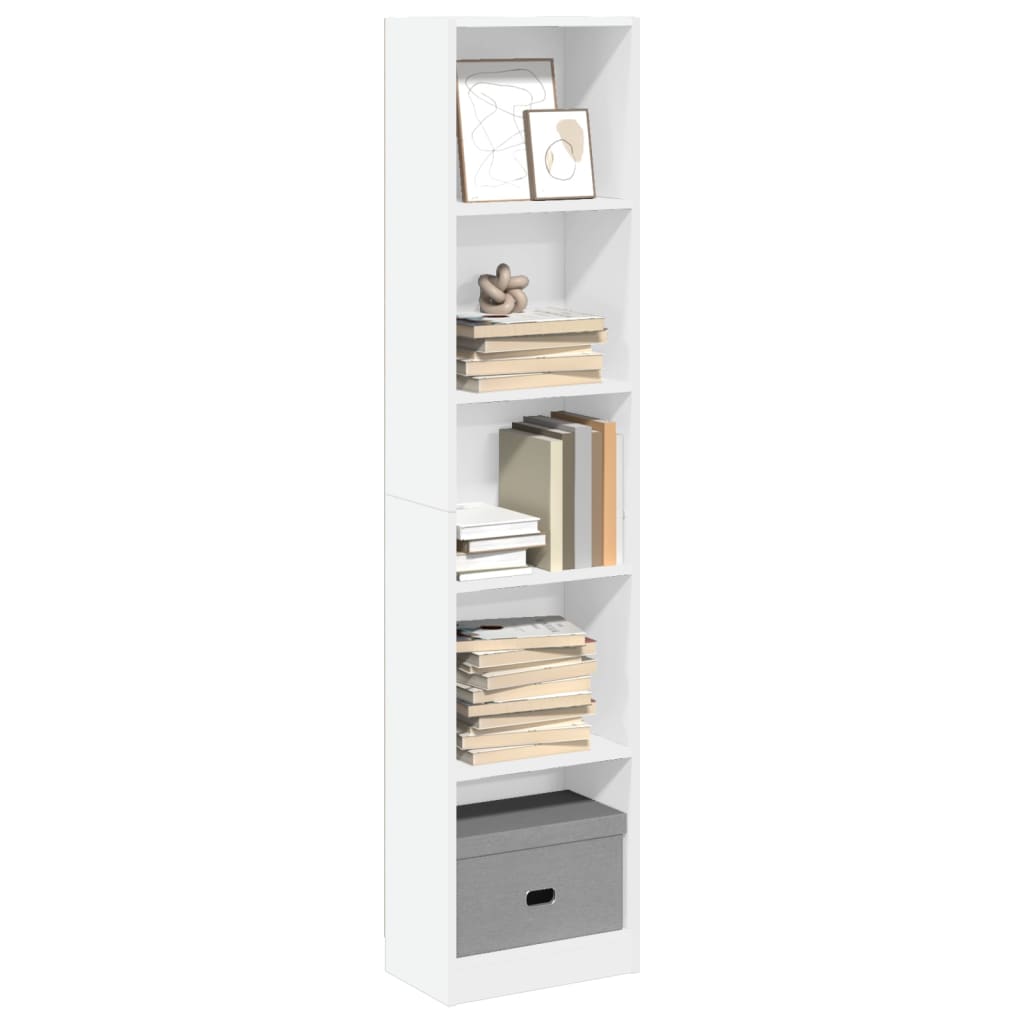 Bookshelf White 40x24x176 cm Wood Material