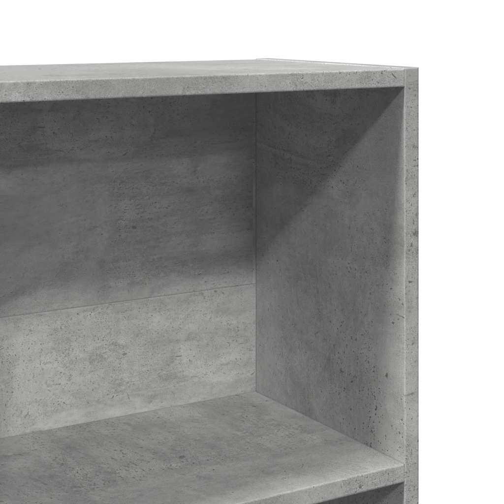 Bookshelf Concrete Grey 40x24x176 cm Wood Material