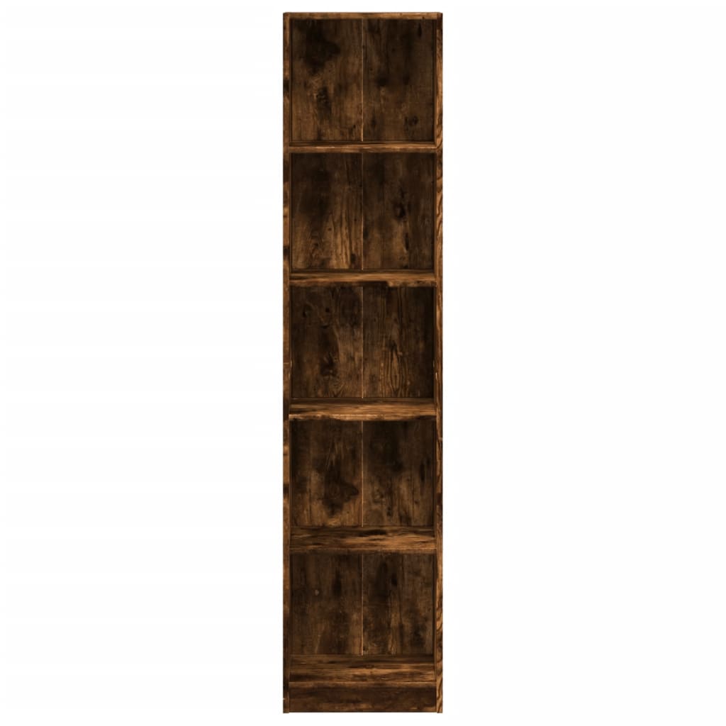 Bücherregal Räuchereiche 40x24x176 cm Holzwerkstoff