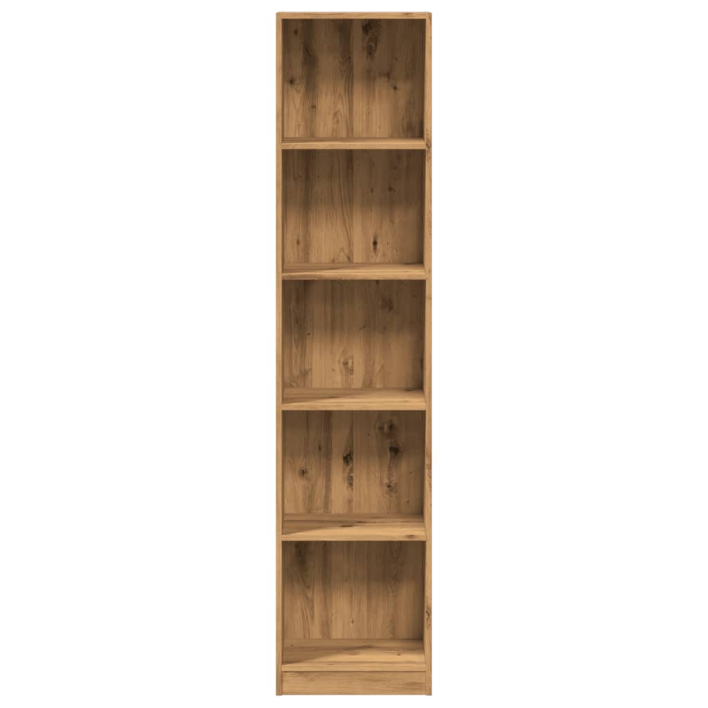 Bookshelf Artisan Oak 40x24x176 cm Wood Material