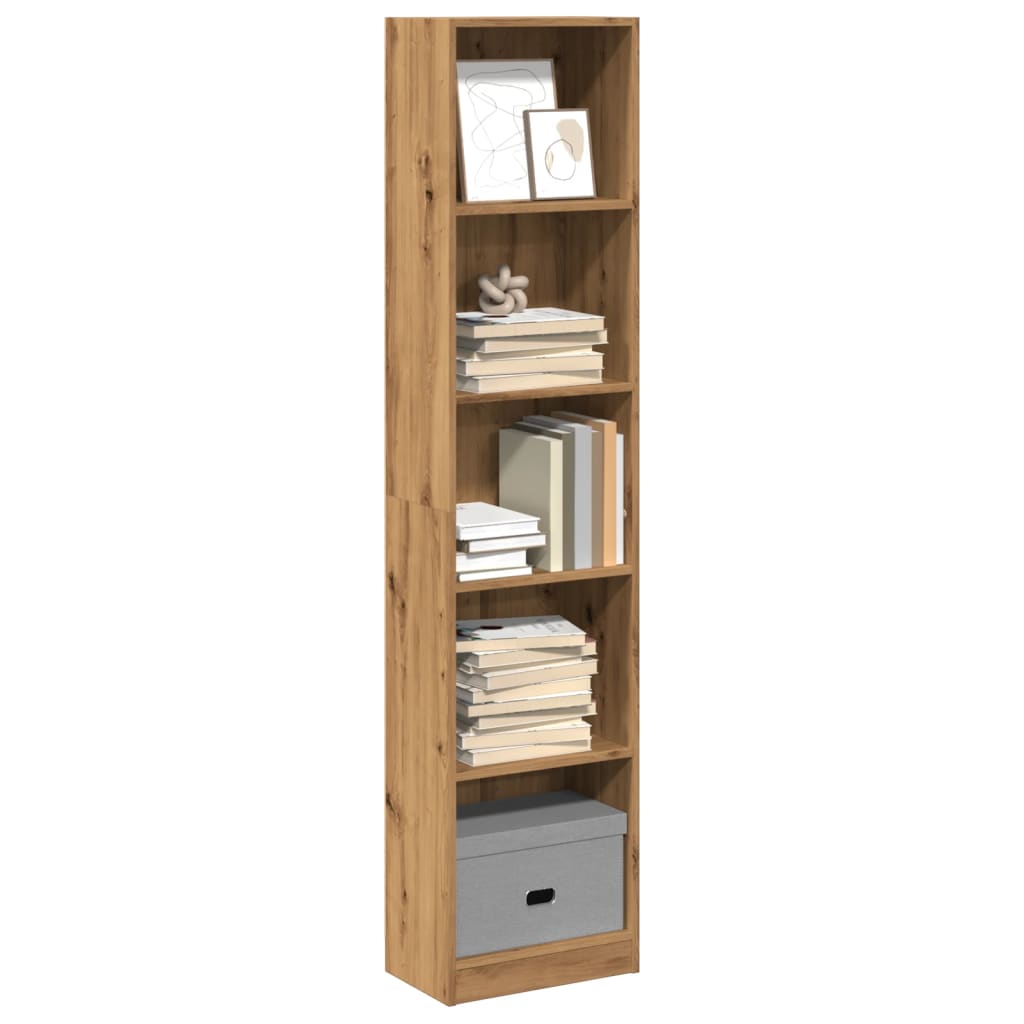 Bookshelf Artisan Oak 40x24x176 cm Wood Material