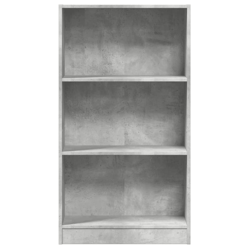 Bookshelf Concrete Grey 60x24x109 cm Wood Material