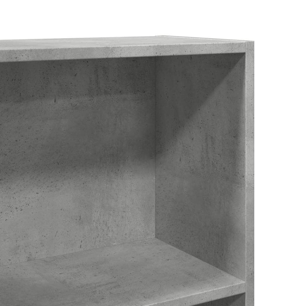 Bookshelf Concrete Grey 60x24x109 cm Wood Material