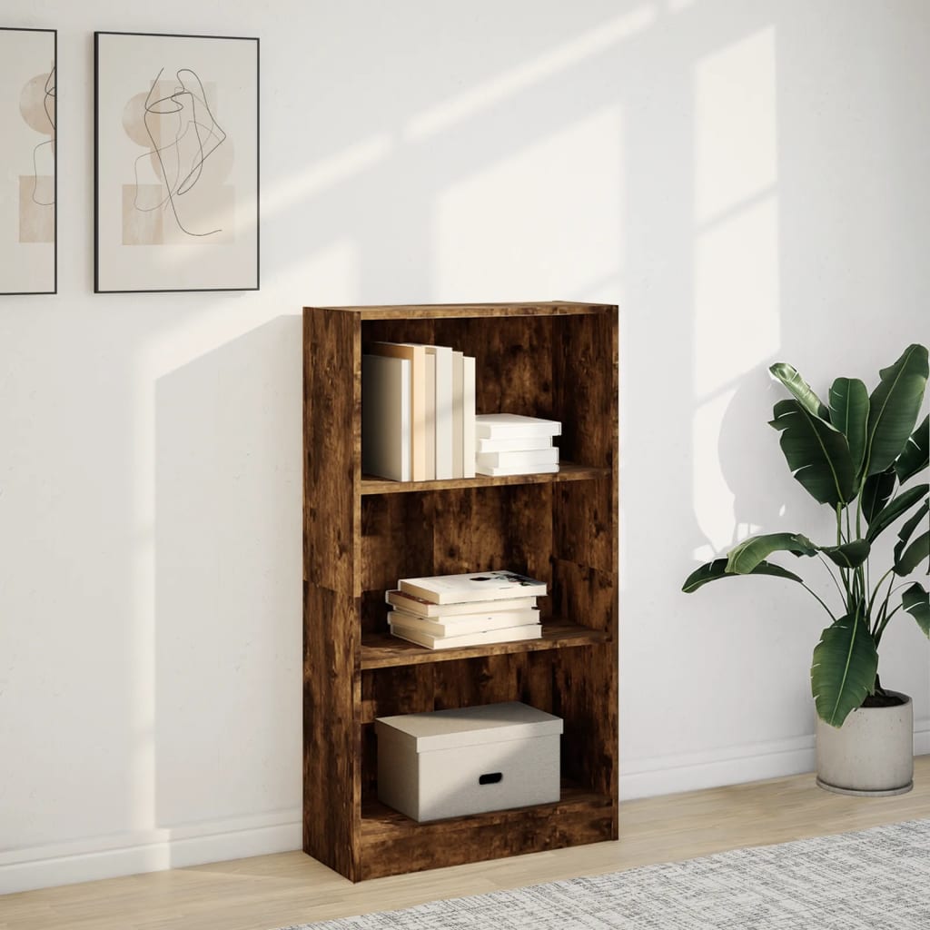 Bookshelf Smoked Oak 60x24x109 cm Wood Material