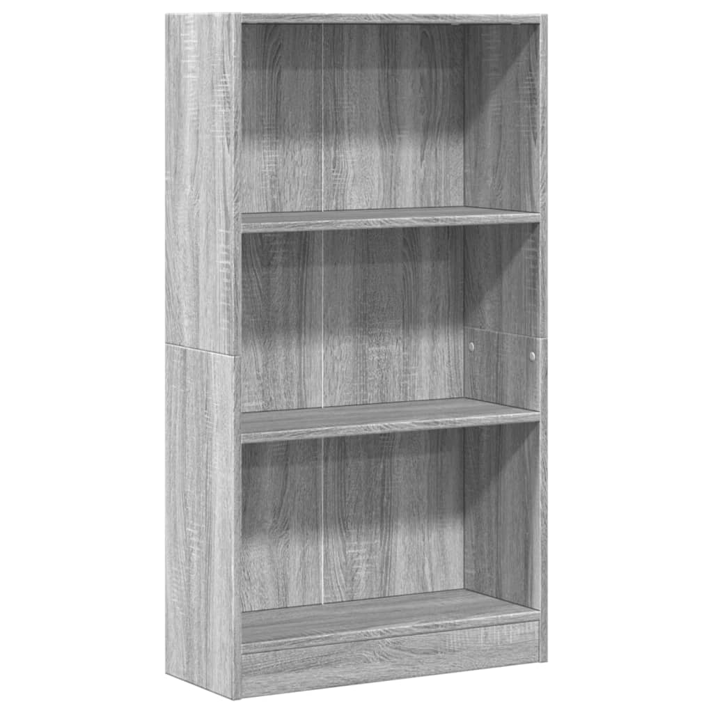 Bookshelf Gray Sonoma 60x24x109 cm Wood Material