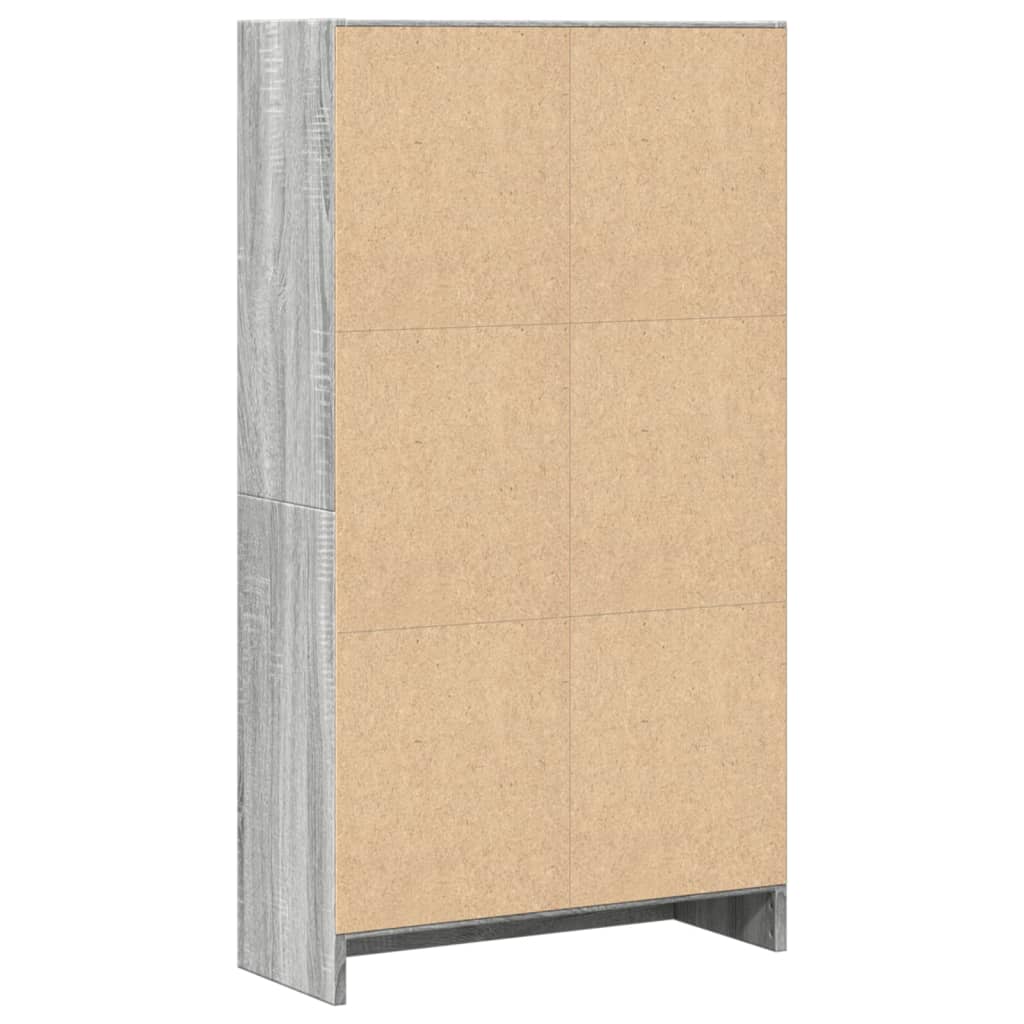 Bücherregal Grau Sonoma 60x24x109 cm Holzwerkstoff