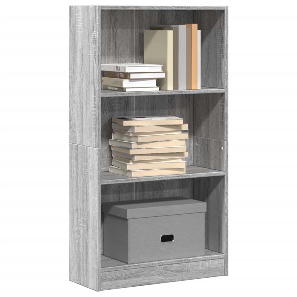 Bookshelf Gray Sonoma 60x24x109 cm Wood Material