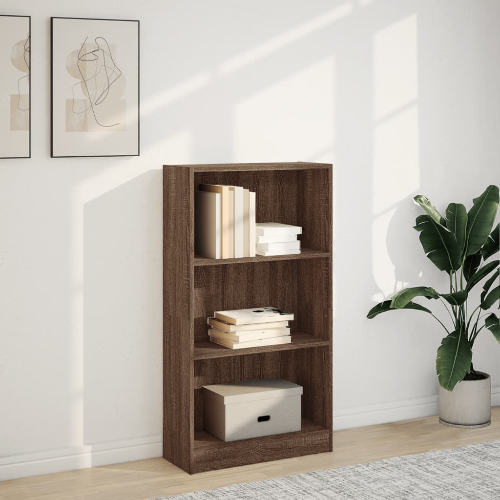 Bookshelf Brown Oak Look 60x24x109 cm Wood Material