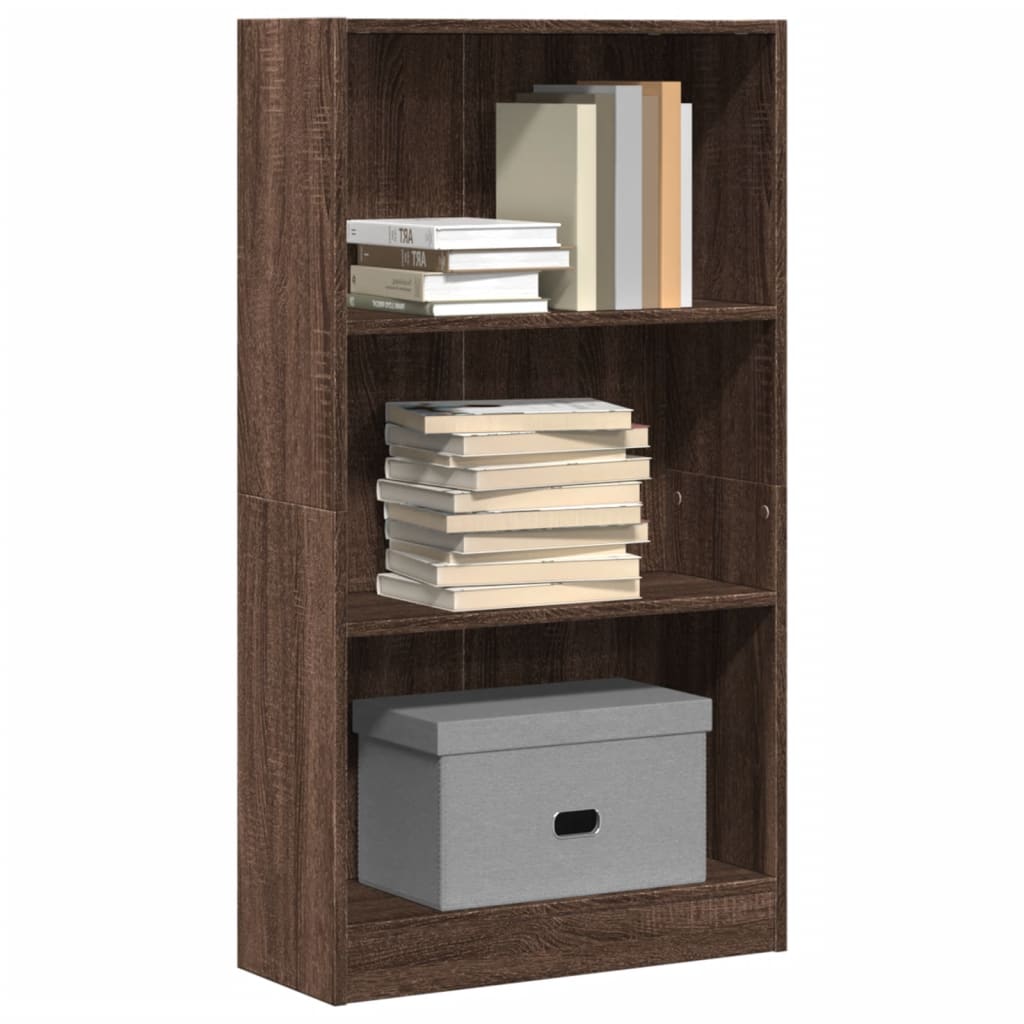 Bookshelf Brown Oak Look 60x24x109 cm Wood Material