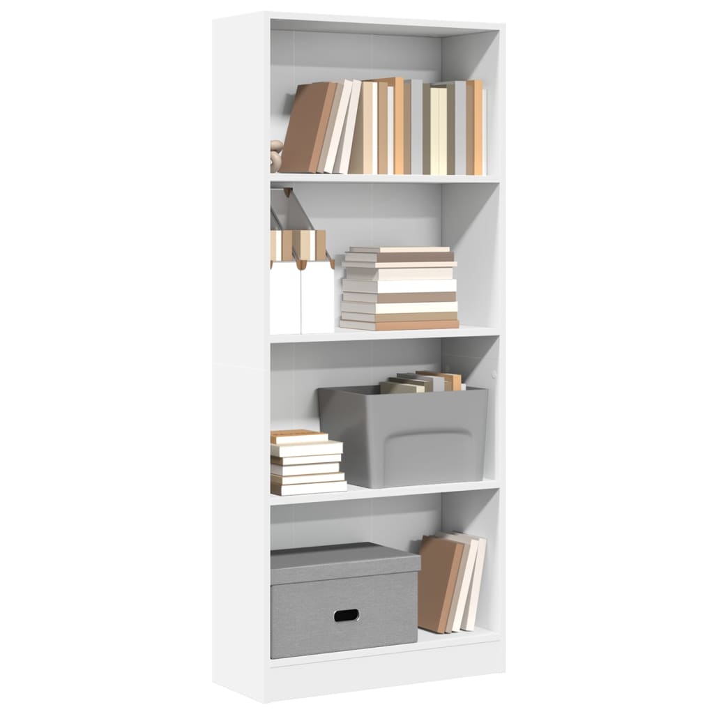 Bookshelf White 60x24x143 cm Wood Material