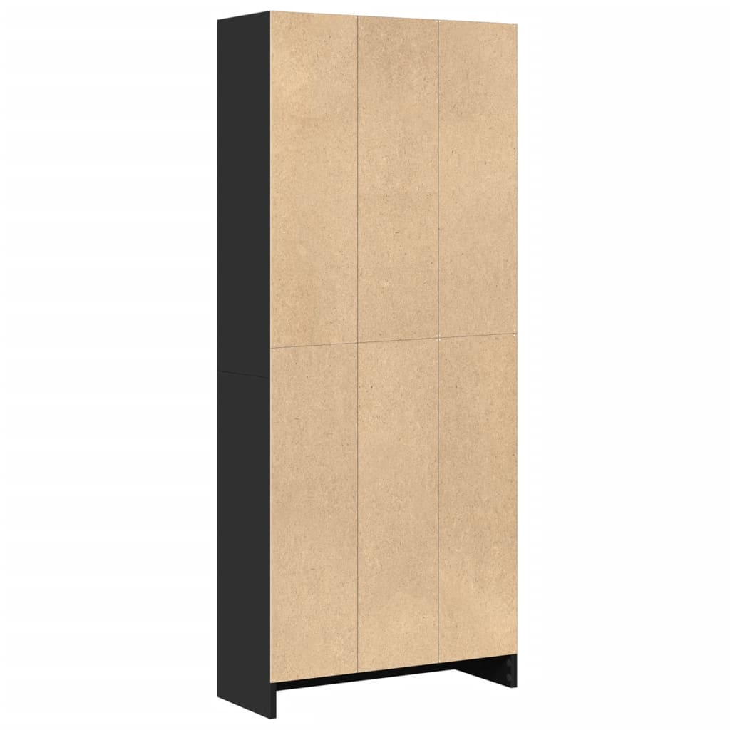 Bücherregal Schwarz 60x24x143 cm Holzwerkstoff