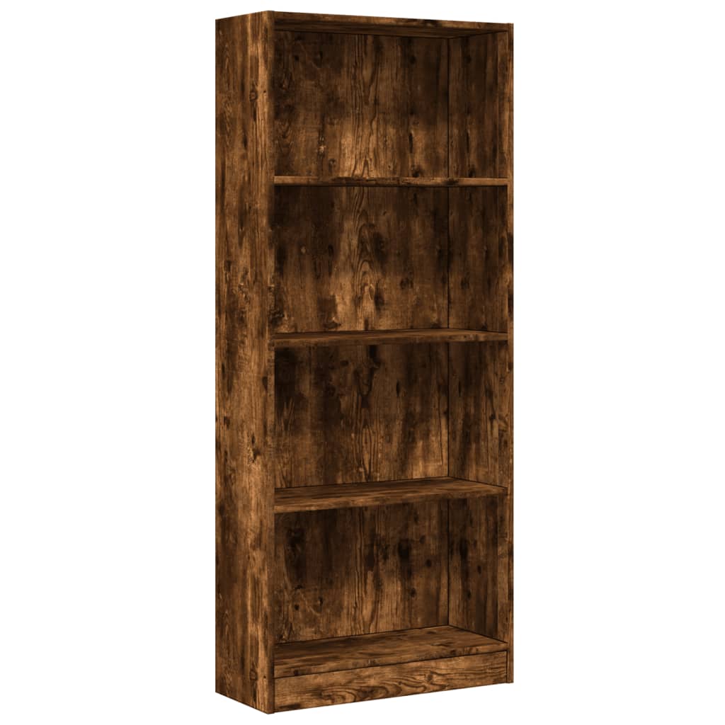 Bookshelf Smoked Oak 60x24x143 cm Wood Material