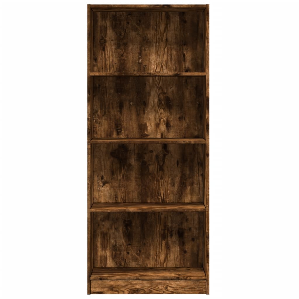 Bookshelf Smoked Oak 60x24x143 cm Wood Material