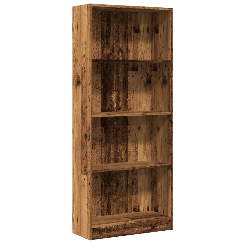 Bookshelf old wood look 60x24x143 cm wood material