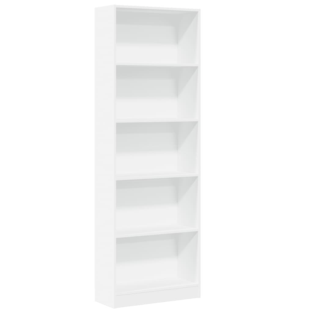 Bookshelf White 60x24x176 cm Wood Material