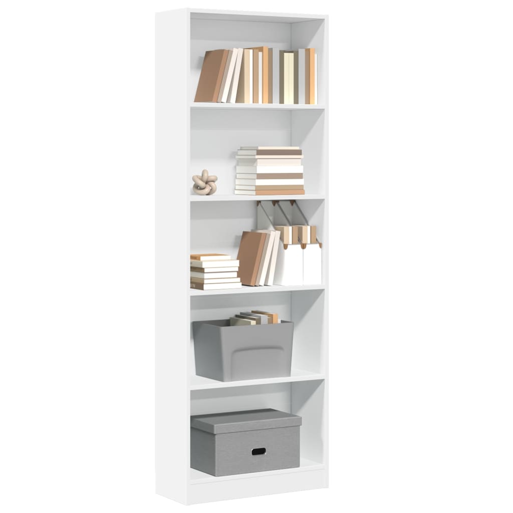 Bookshelf White 60x24x176 cm Wood Material