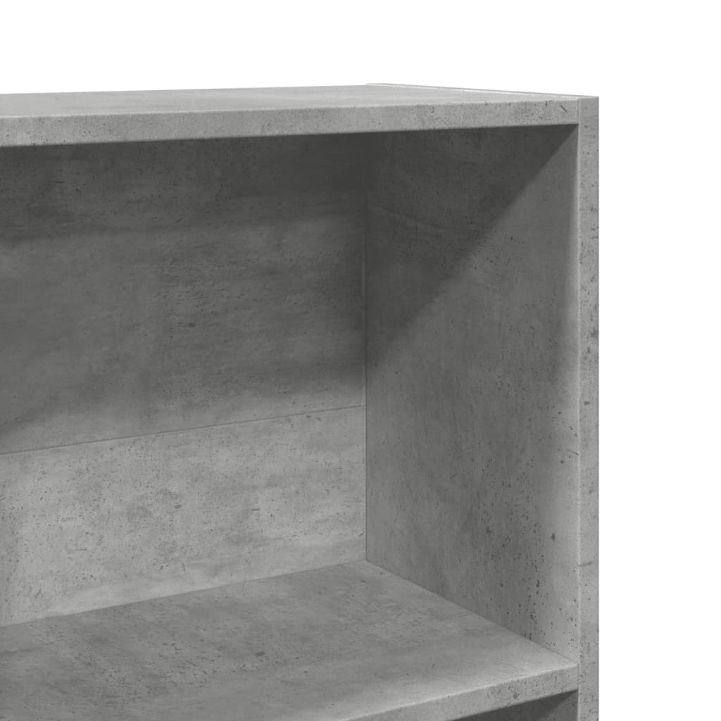 Bookshelf Concrete Grey 60x24x176 cm Wood Material