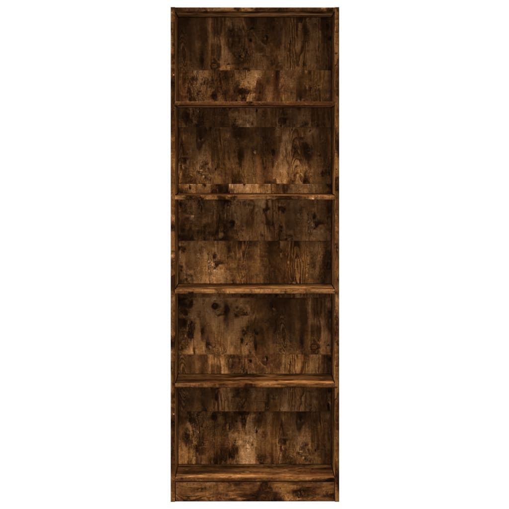 Bücherregal Räuchereiche 60x24x176 cm Holzwerkstoff