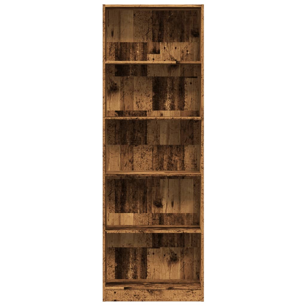 Bookshelf old wood look 60x24x176 cm wood material