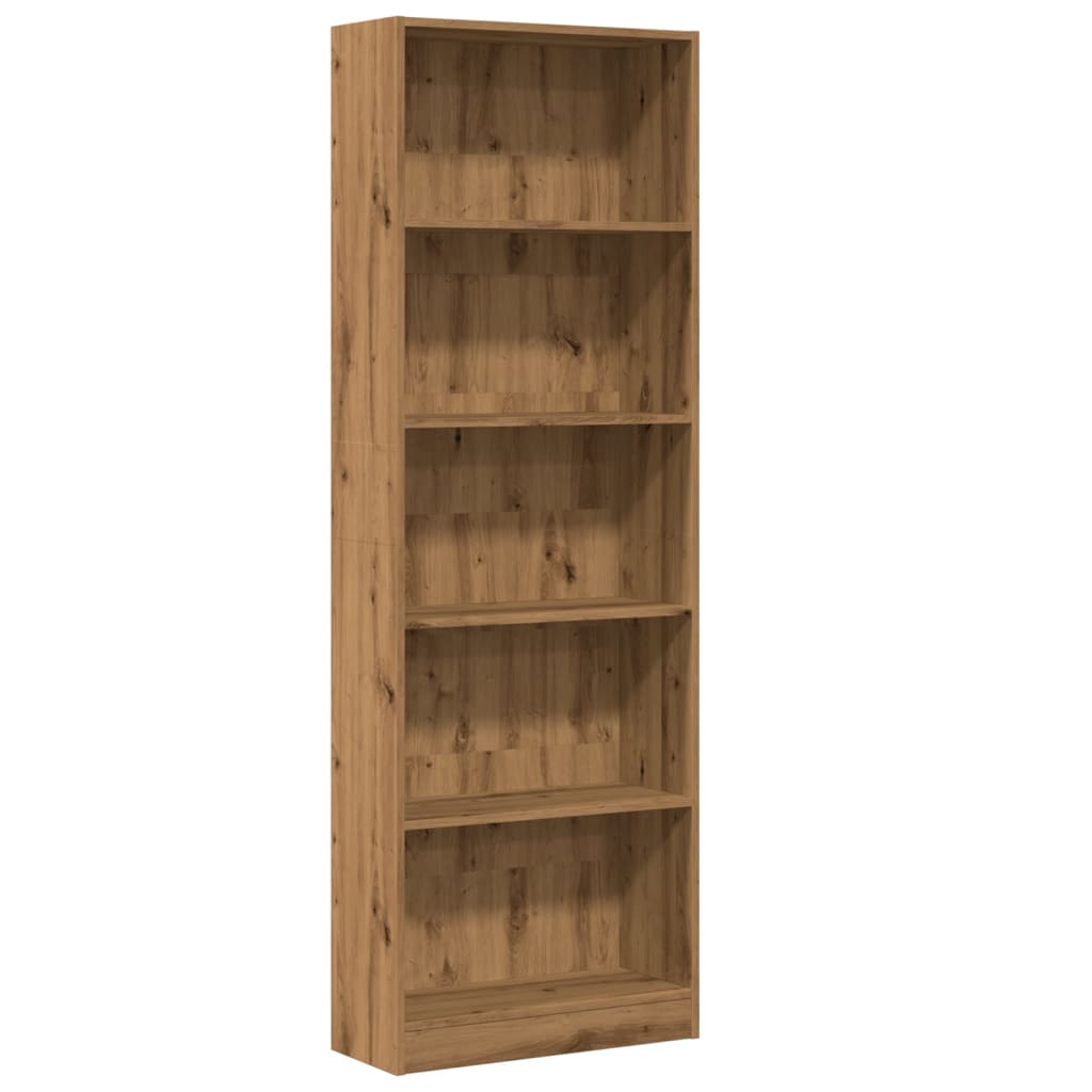 Bookshelf Artisan Oak 60x24x176 cm Wood Material