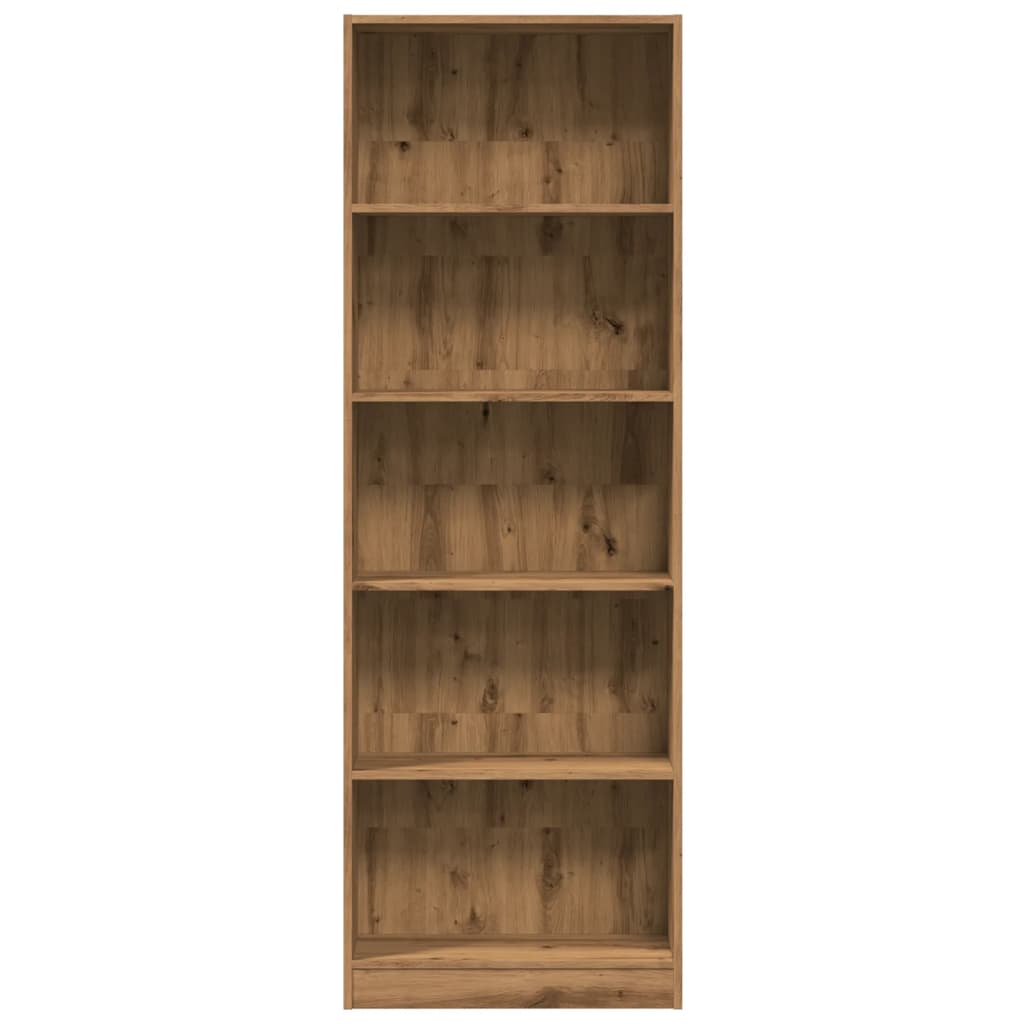 Bookshelf Artisan Oak 60x24x176 cm Wood Material