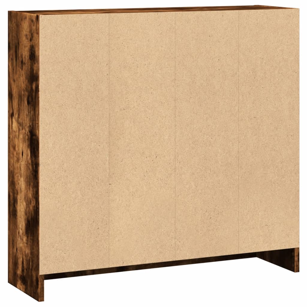 Bücherregal Räuchereiche 80x24x76 cm Holzwerkstoff