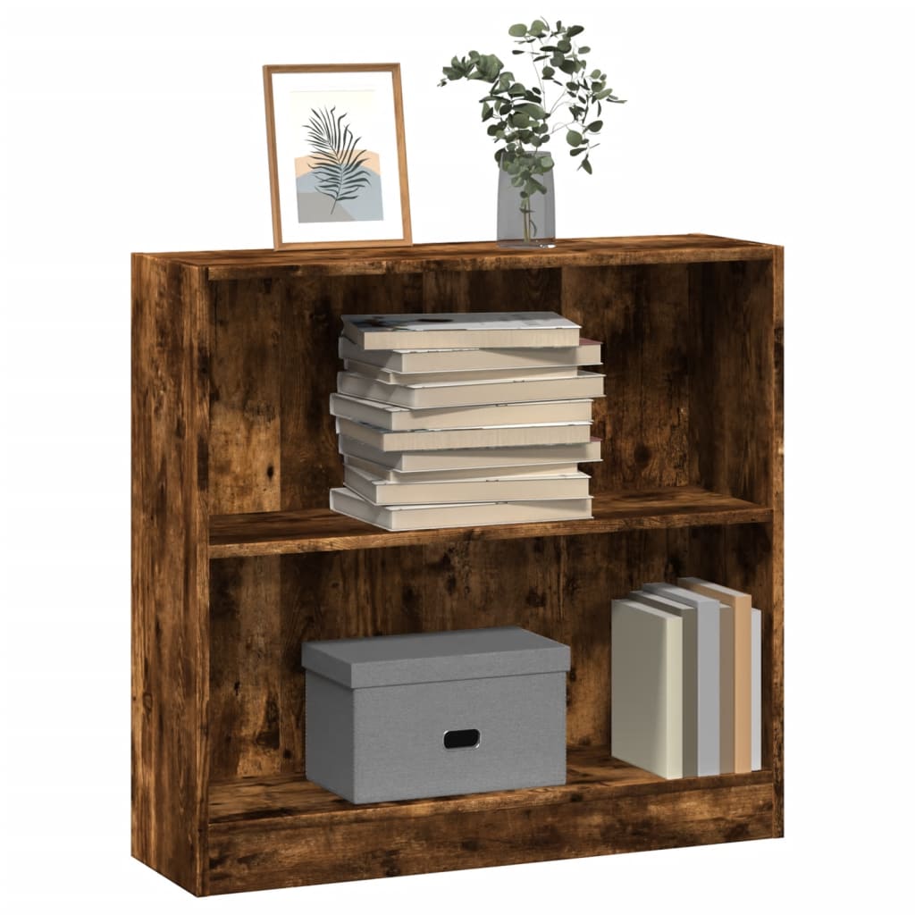 Bookshelf Smoked Oak 80x24x76 cm Wood Material