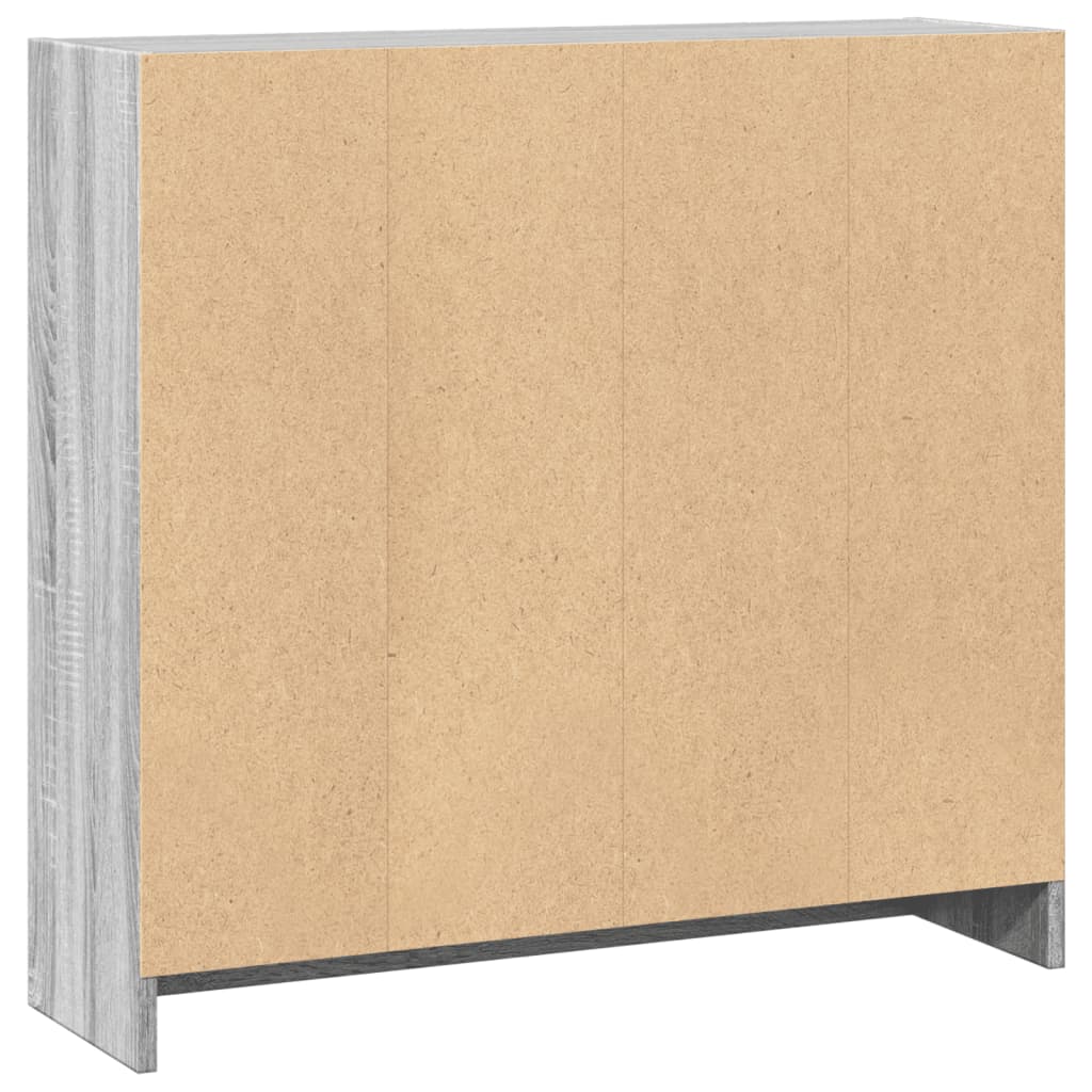 Bücherregal Grau Sonoma 80x24x76cm Holzwerkstoff