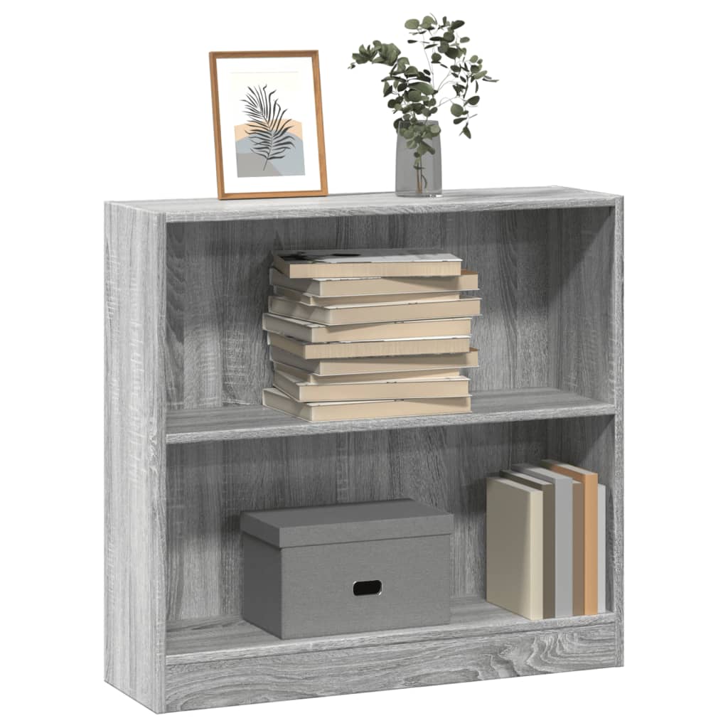 Bookshelf Gray Sonoma 80x24x76cm Wood Material