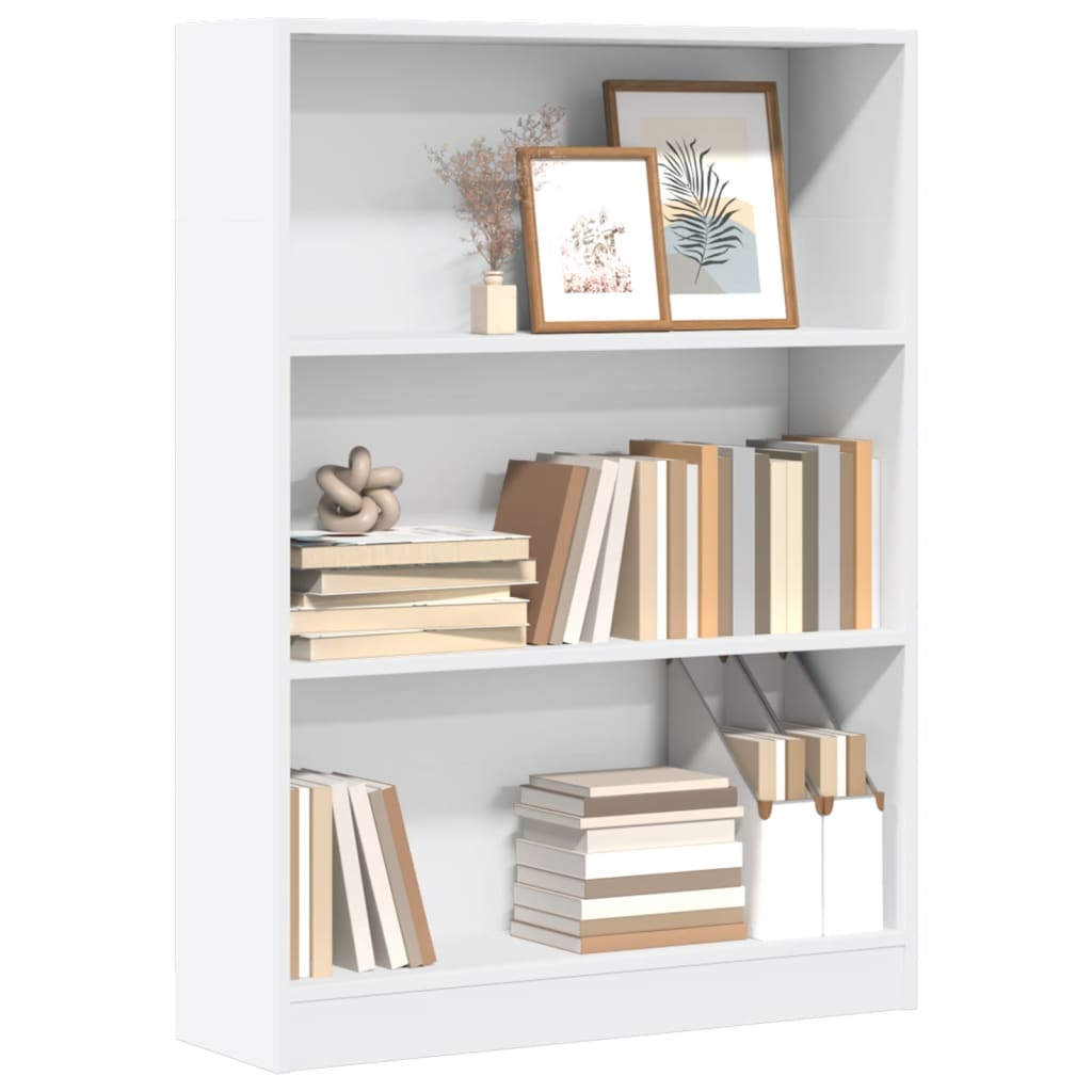 Bookshelf White 80x24x109 cm Wood Material