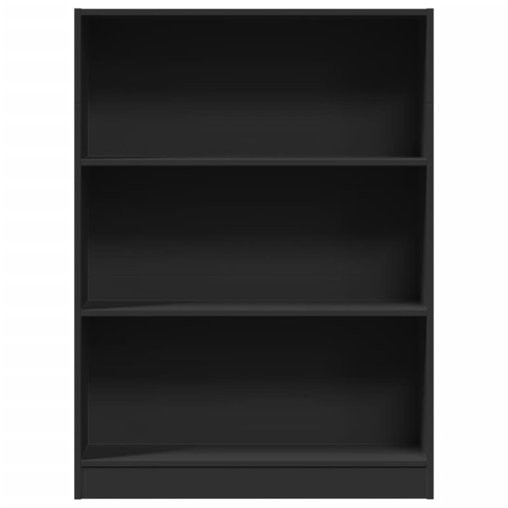 Bücherregal Schwarz 80x24x109 cm Holzwerkstoff