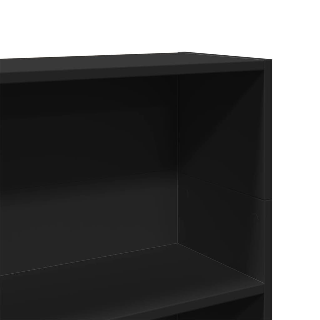 Bookshelf Black 80x24x109 cm Wood Material