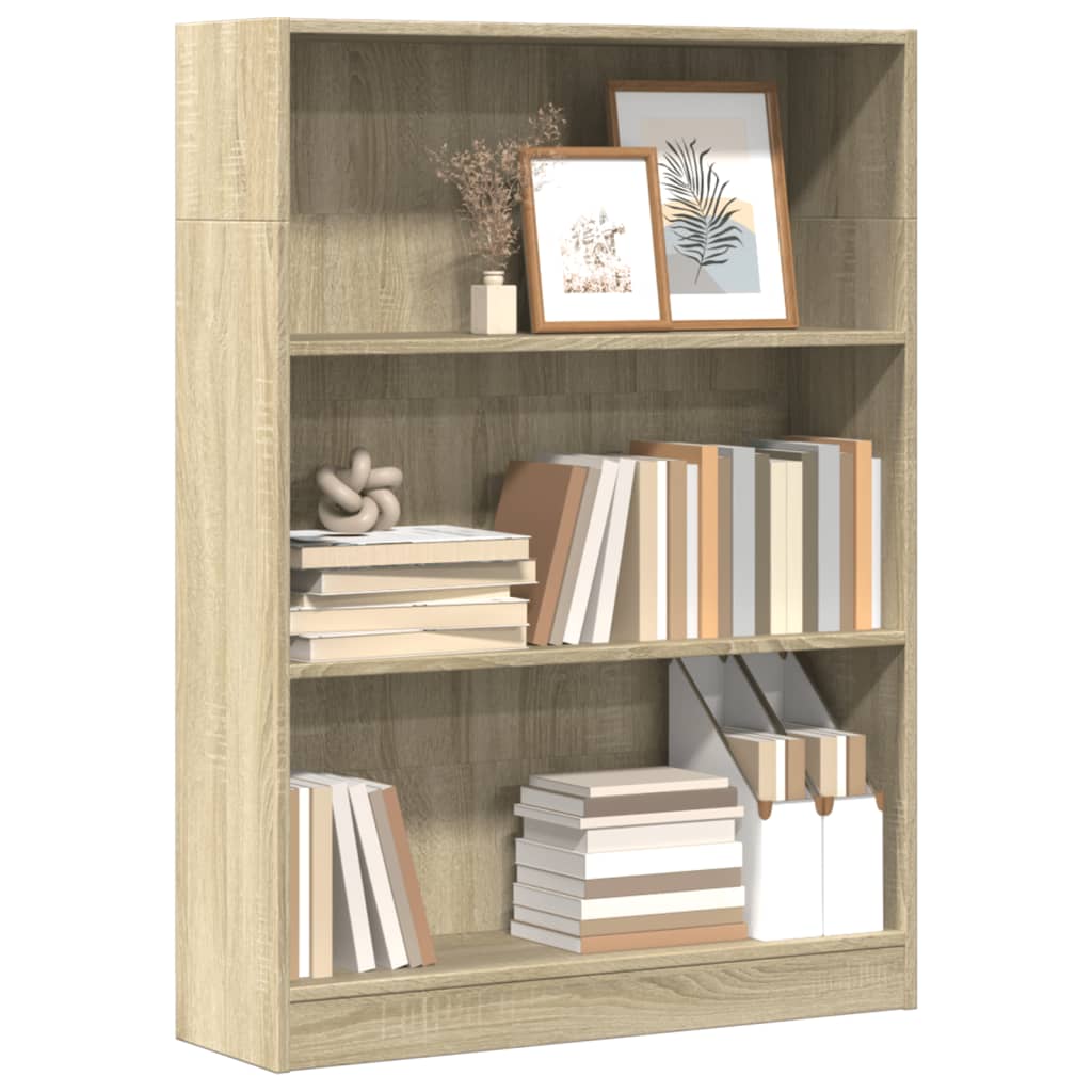 Bookshelf Sonoma Oak 80x24x109 cm Wood Material