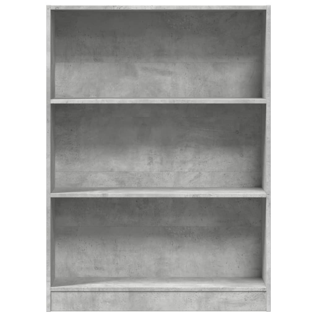 Bookshelf Concrete Grey 80x24x109 cm Wood Material