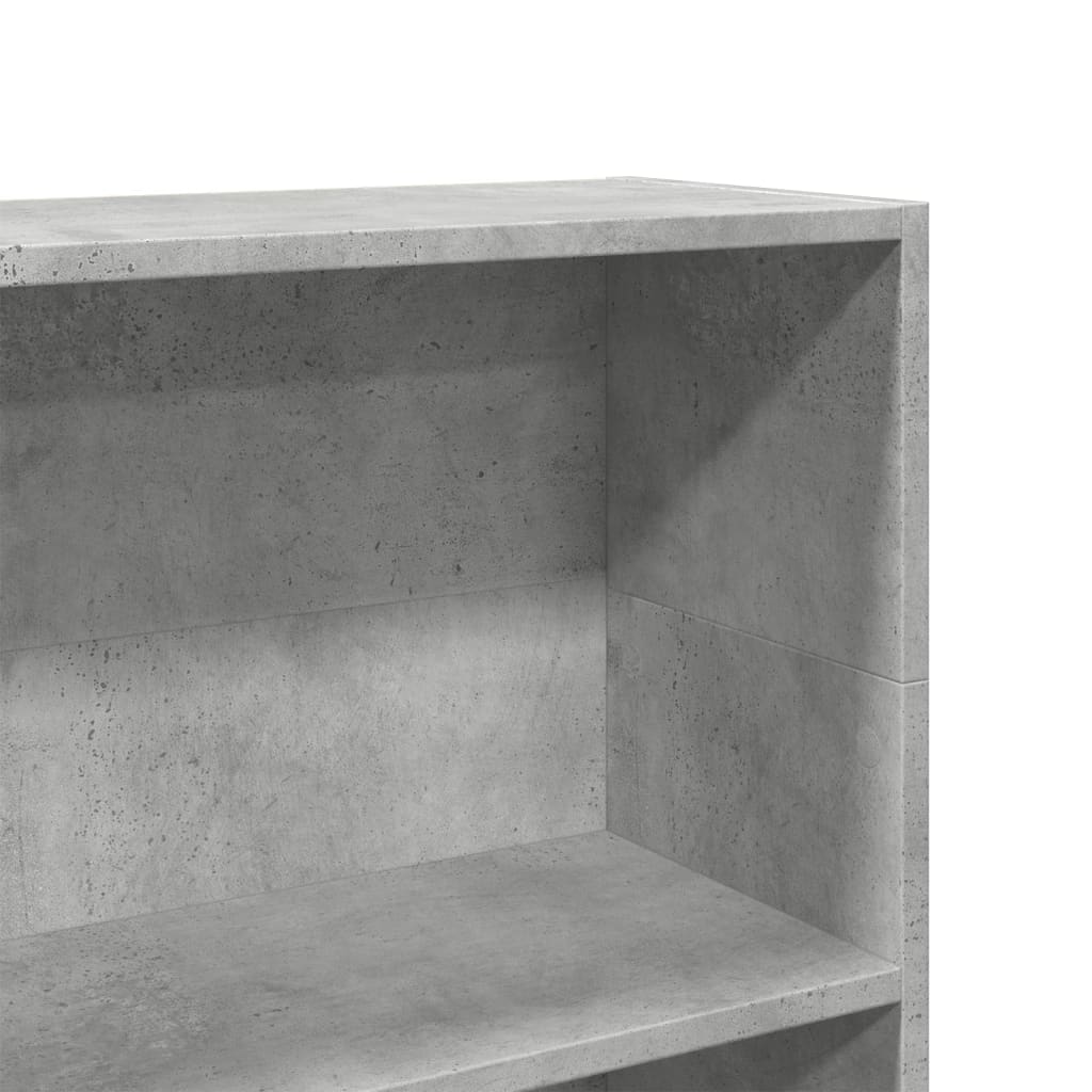 Bookshelf Concrete Grey 80x24x109 cm Wood Material