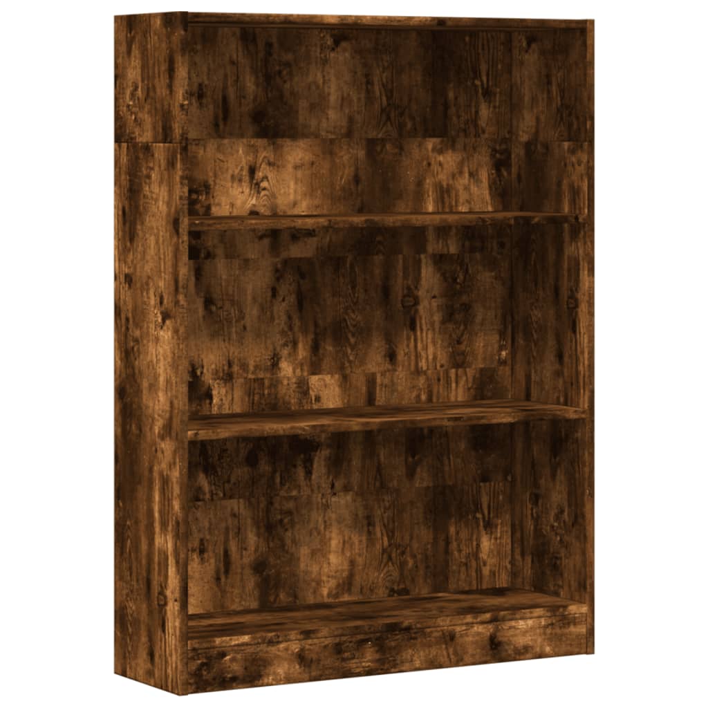 Bookshelf Smoked Oak 80x24x109 cm Wood Material