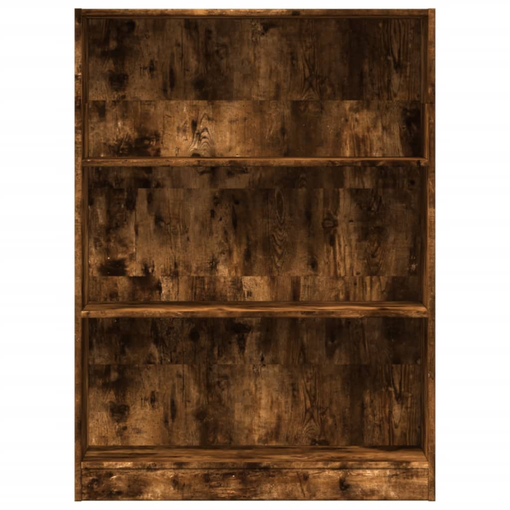 Bookshelf Smoked Oak 80x24x109 cm Wood Material