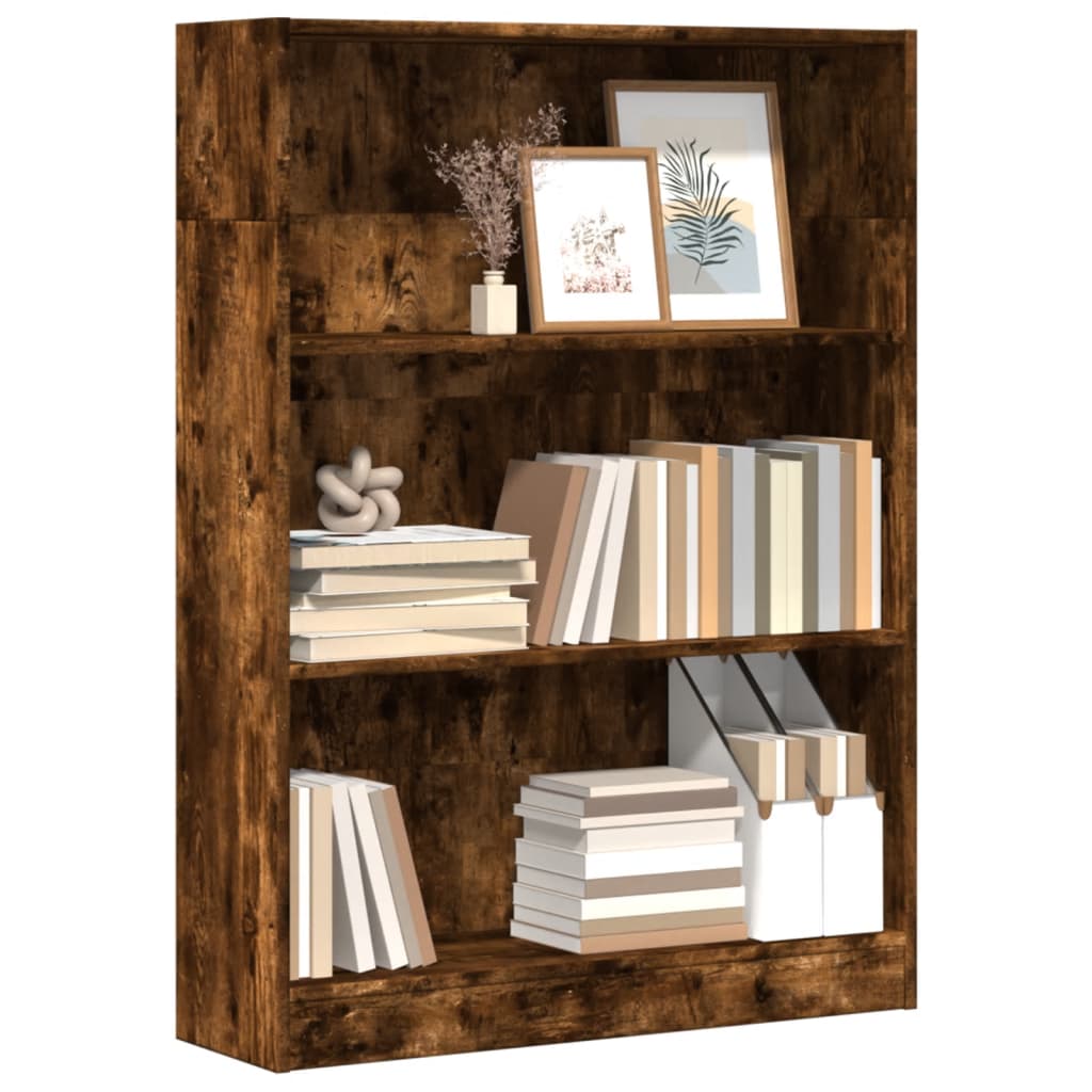 Bookshelf Smoked Oak 80x24x109 cm Wood Material