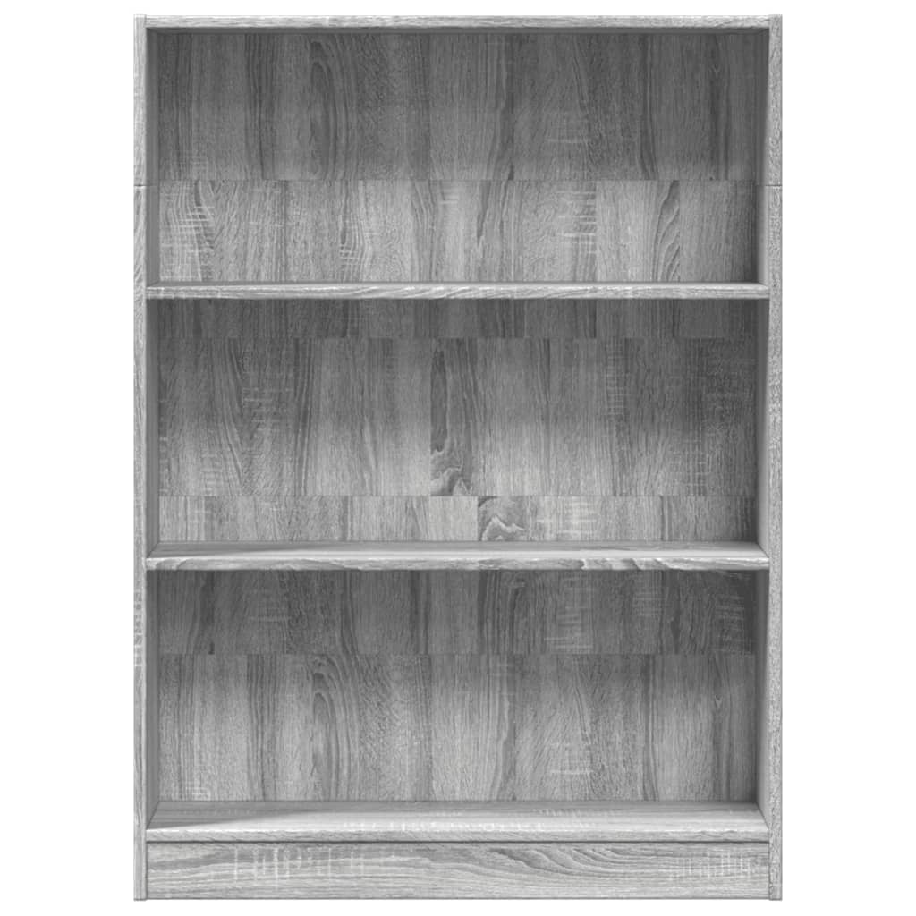 Bookshelf Gray Sonoma 80x24x109 cm Wood Material