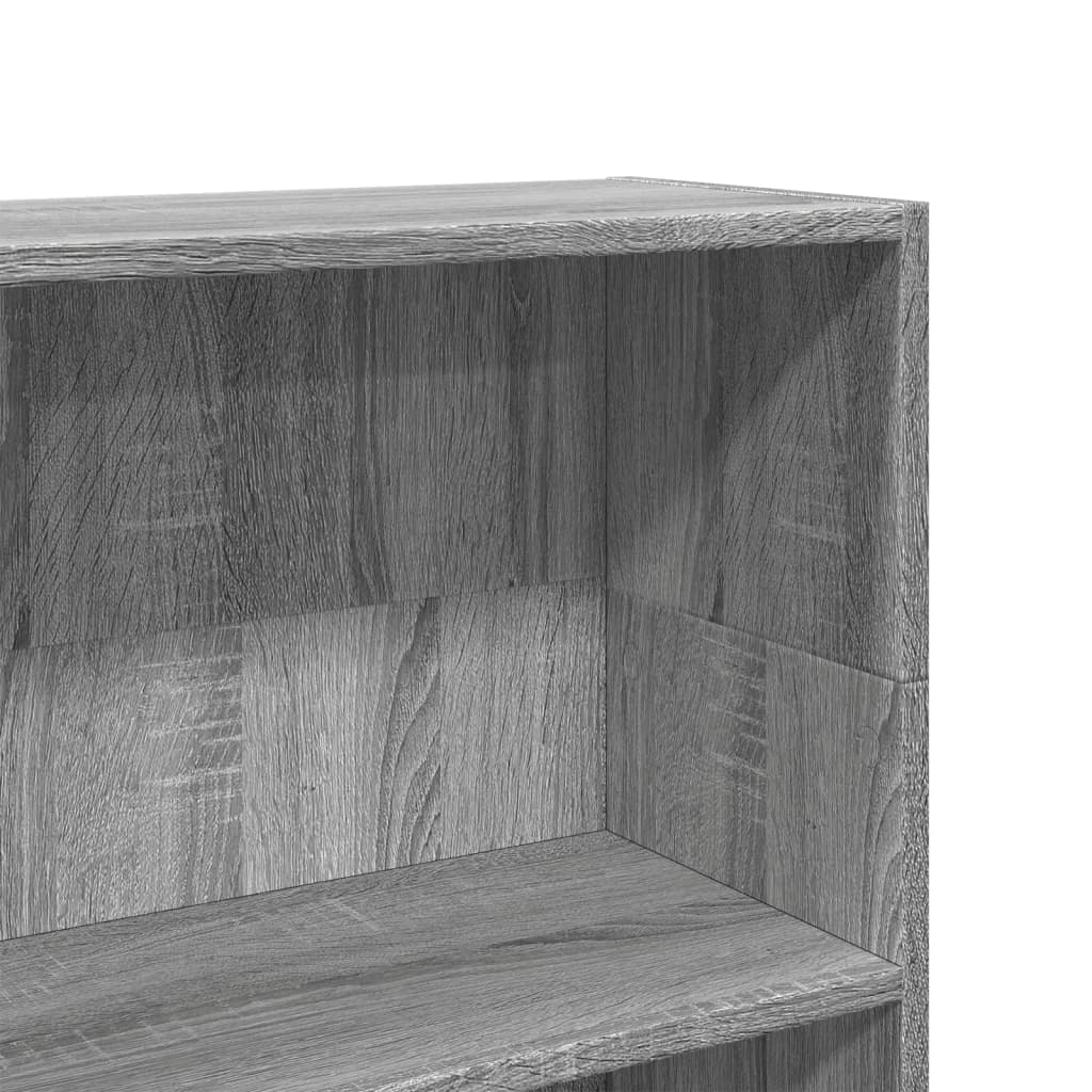 Bookshelf Gray Sonoma 80x24x109 cm Wood Material