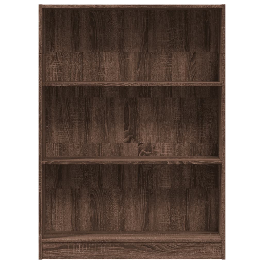 Bookshelf Brown Oak Look 80x24x109 cm Wood Material