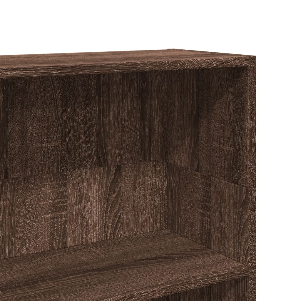 Bookshelf Brown Oak Look 80x24x109 cm Wood Material