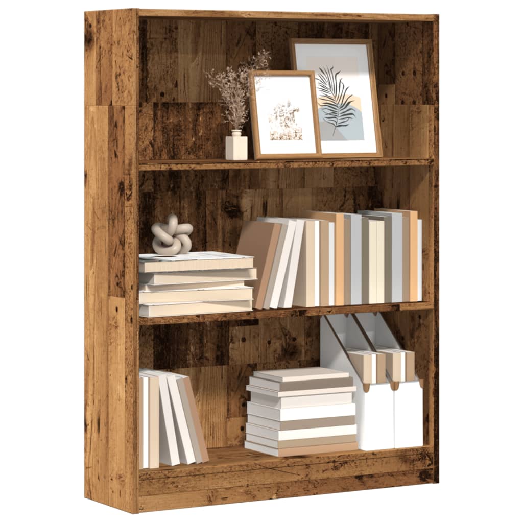 Bookshelf old wood look 80x24x109 cm wood material