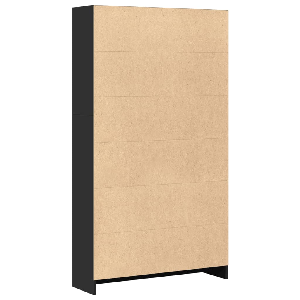 Bücherregal Schwarz 80x24x143 cm Holzwerkstoff