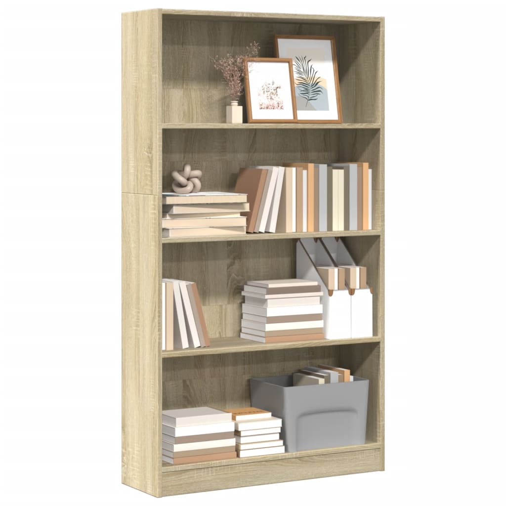 Bookshelf Sonoma Oak 80x24x143 cm Wood Material