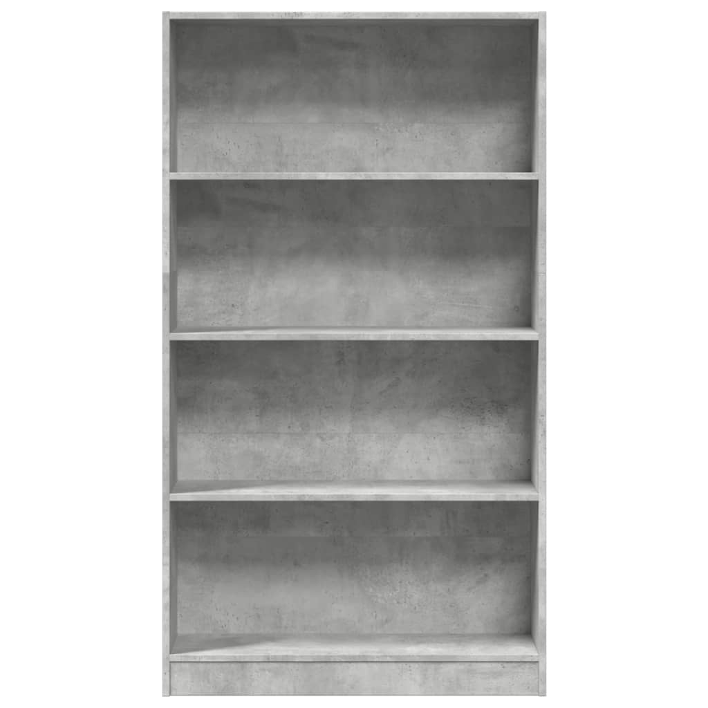 Bookshelf Concrete Grey 80x24x143 cm Wood Material