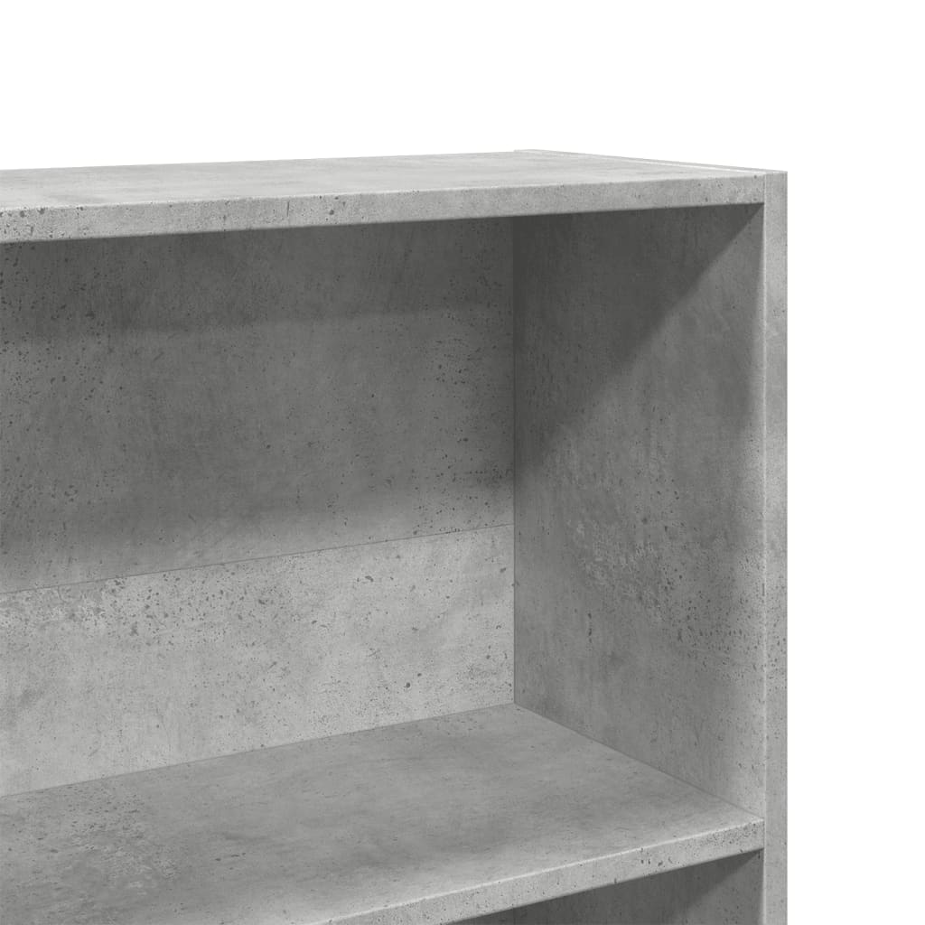 Bookshelf Concrete Grey 80x24x143 cm Wood Material