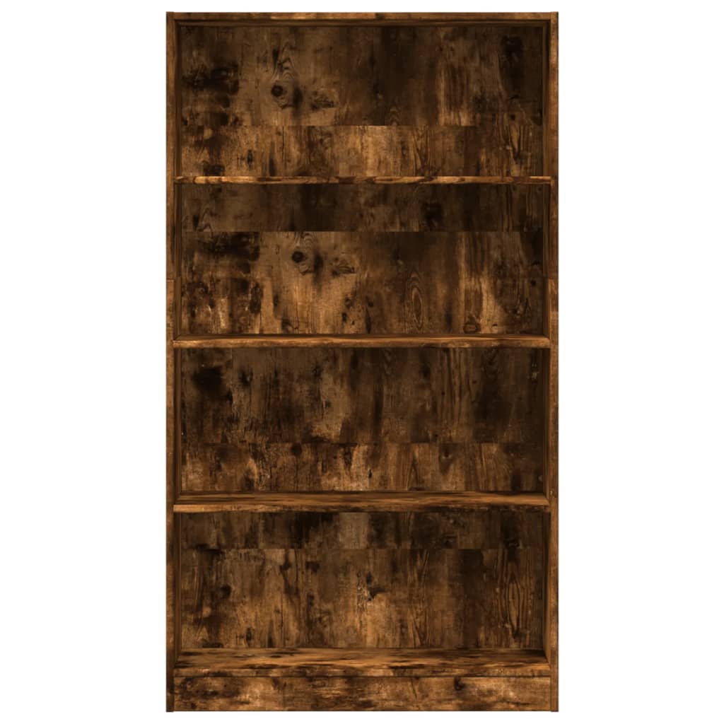 Bookshelf Smoked Oak 80x24x143 cm Wood Material