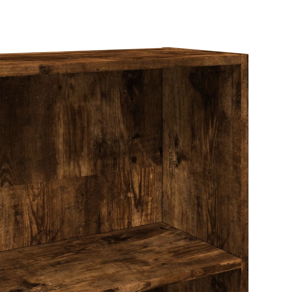 Bookshelf Smoked Oak 80x24x143 cm Wood Material